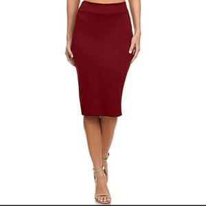 Burgundy Pencil Skirt